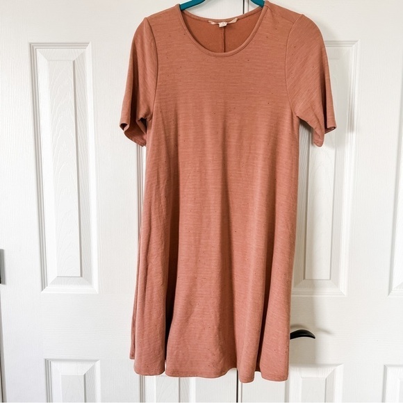 Miami Pink ALine Oversized Short Sleeve Shift Casual Tee Shirt Dress Extra Small - Picture 1 of 4